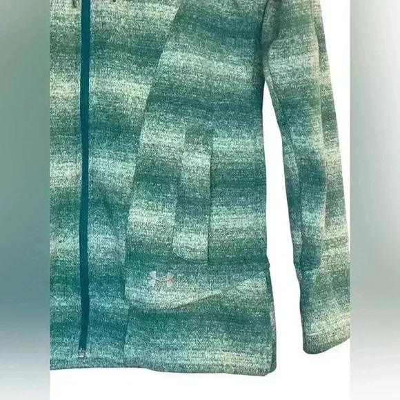 Under Armour Women's Wintersweet Full Zip Fleece Jacket Hoodie Green Sz Medium - Picture 2 of 11